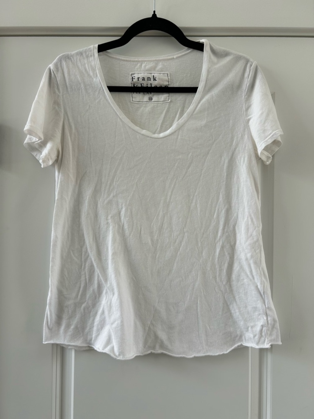 Frank & Eileen Tee Lab White Cotton Scoop Neck Tee XS USA Made - Picture 2 of 7